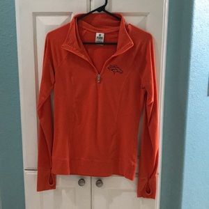 Denver Broncos PINK half zip pullover